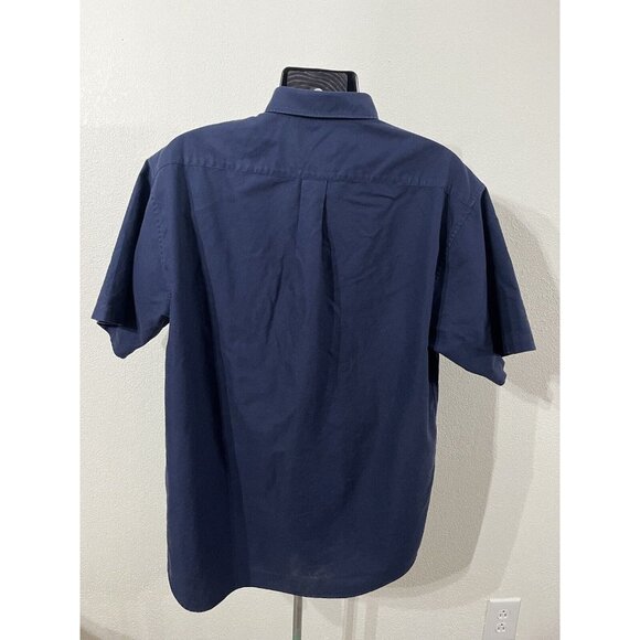 Alexander Julian Colours Dress Shirt Short Sleeve Mens XL Blue Collared Cotton - Picture 4 of 6